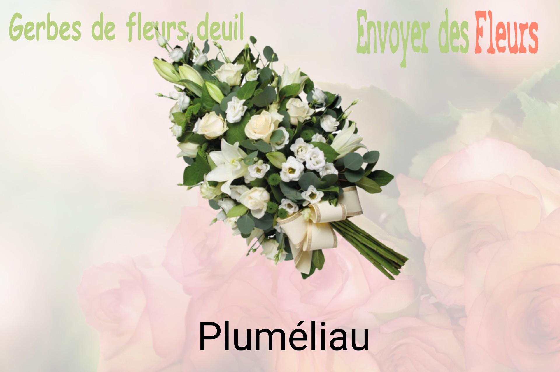 Gerbe de fleurs de deuil livrée à Pluméliau